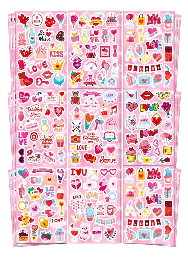 Ozepao 465 Bulk Valentines Stickers for Kids Party Crafts Supplies Classroom Exchange Gifts - Image 1